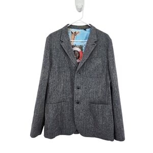Ted Baker Men's Wool Blend Knit Herringbone Single Breasted Blazer Suit - 5